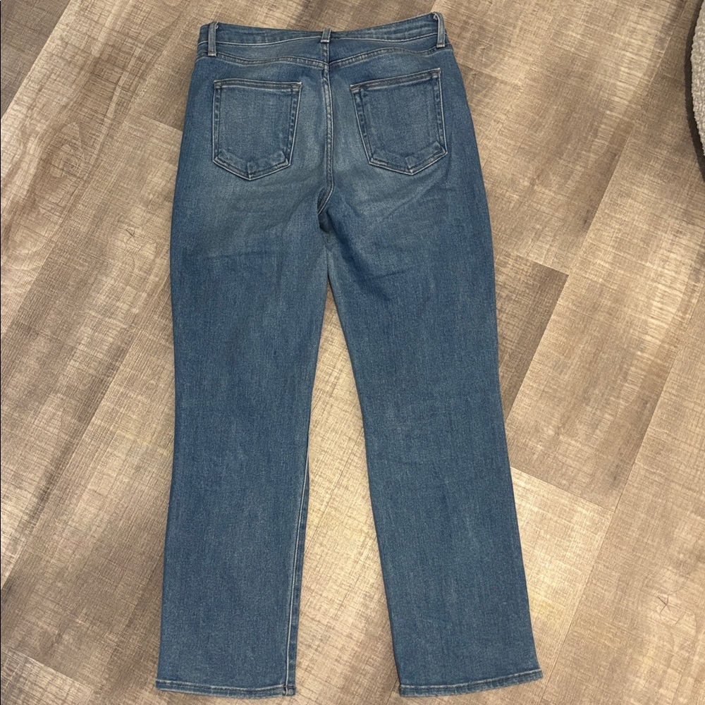 just black denim ripped straight jeans - Picture 4 of 6